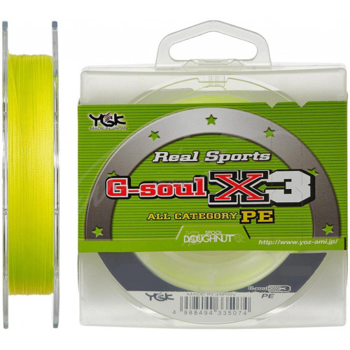 Шнур YGK G-Soul X3 150m Yellow 0.6/0.128mm 9lb (5545.00.31)