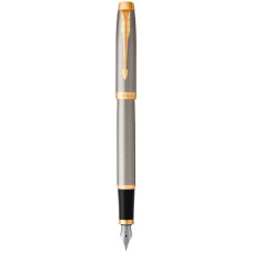 Ручка пір'яна Parker IM 17 Brushed Metal GT  FP F (22 211)