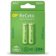 Акумулятор Gp AA R6 ReCyko battery 2600mAh AA (2700Series, 2 battery pack) (270ААHCE-EB2(Recyko) / 4891199186370)