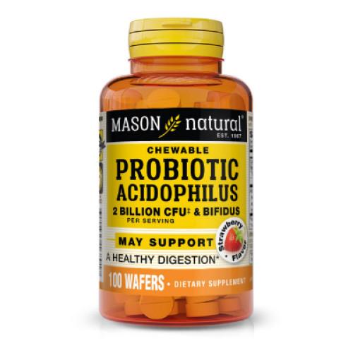 Пробіотики Mason Natural Пробіотики 2 млд ДЕЯ, смак полуниці, Probiotic Acidophilus W (MAV16891)