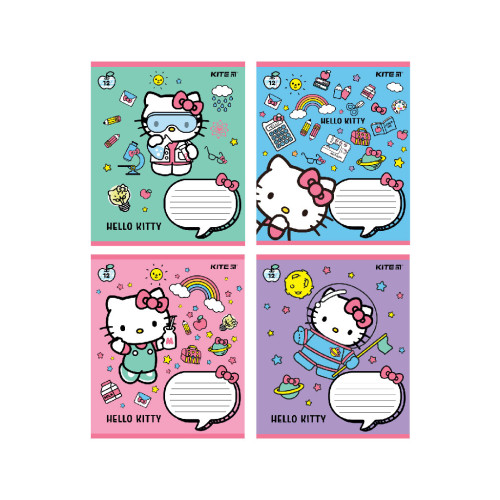 Зошит Kite Hello Kitty, 12 аркушів, коса лінія (HK22-235)