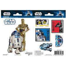 Стікер-наклейка ABYstyle Star Wars — R2-D2/C3PO 16х11 см / 2 аркуші (ABYDCO160)