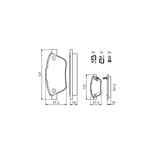 Гальмівні колодки Bosch 0 986 494 157