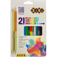 Олівці кольорові ZiBi тригранні 21 колір (ZB.2441)