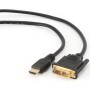 Кабель мультимедійний HDMI to DVI 18+1pin M, 3.0m Cablexpert (CC-HDMI-DVI-10)