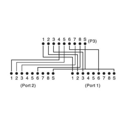 Розгалужувач DIGITUS витой пары, STP, cat.5e, 1x2RJ-45 (DN-93904)