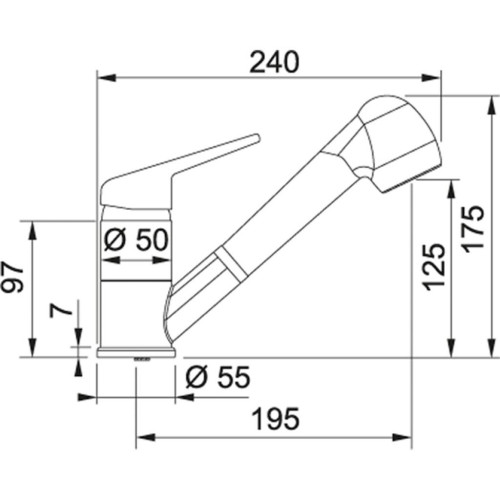 Змішувач Franke Novara-Plus Pull Out (115.0347.111)