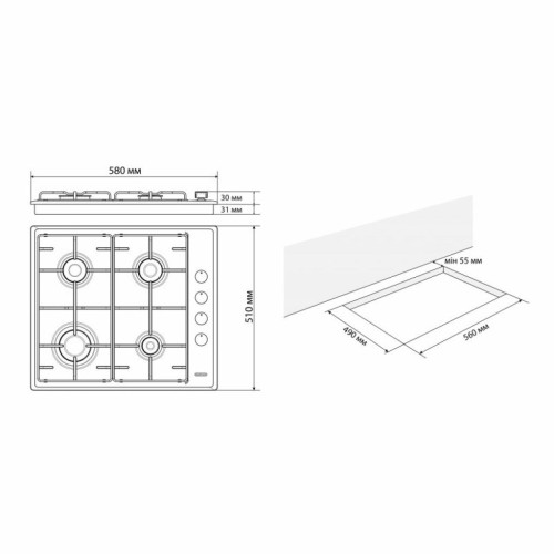 Варочна поверхня Eleyus NOTA 60 BG EF