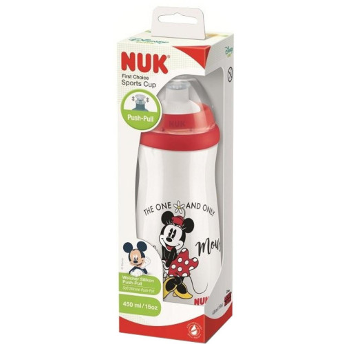 Поїльник-непроливайка Nuk Disney Mickey Sport 450 мл червоний (3954043)