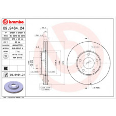 Гальмівний диск Brembo 09.9464.24