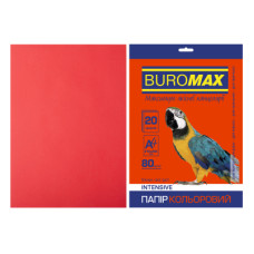 Папір Buromax А4, 80g, INTENSIVE red, 20sh (BM.2721320-05)