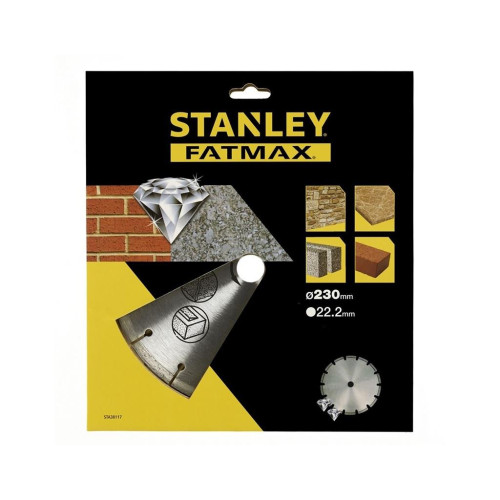 Диск Stanley алмазний 230x22.2 бетон/цегла сегментований (STA38117)