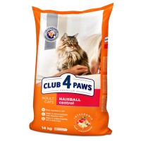 Сухий корм для кішок Club 4 Paws Преміум. З ефектом виведення шерсті 14 кг (4820083909337)