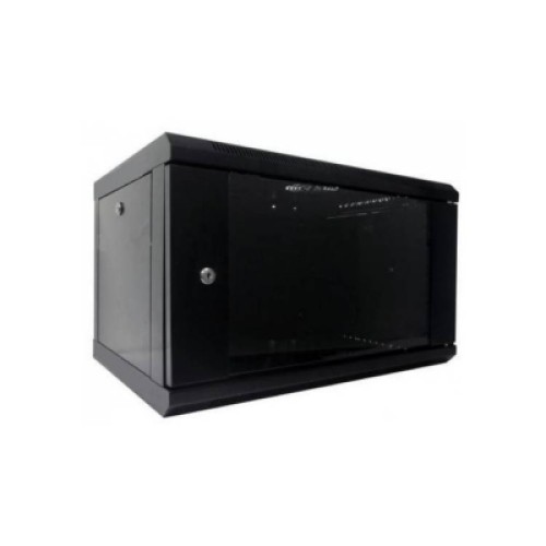 Шафа настінна Hypernet 6U 19" 600x450 (WMNC-6U-FLAT-AC-BLACK)