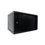 Шафа настінна Hypernet 6U 19" 600x450 (WMNC-6U-FLAT-AC-BLACK)