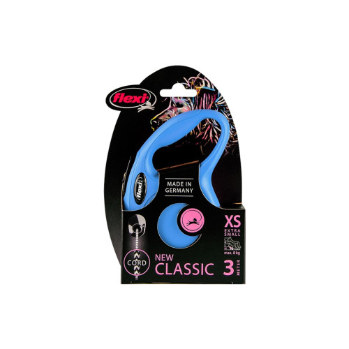 Повідок для собак Flexi New Classic XS трос 3 м (синій) (4000498022412)