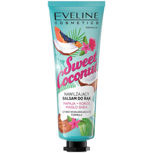 Крем для рук Eveline Cosmetics Sweet Coconut зволожуючий 50 мл (5901761983807)