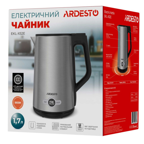 Електрочайник Ardesto EKL-X52E