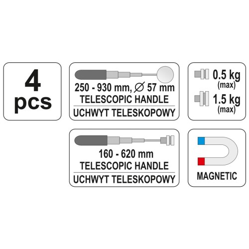 Дзеркало інспекційне Yato YT-0662