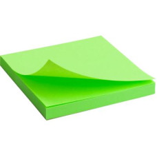 Папір для нотаток Axent з клейким шаром 75x75мм,80арк,яскр-зелен (2414-12-A)