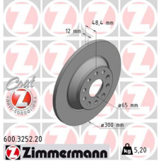 Гальмівний диск ZIMMERMANN 600.3252.20