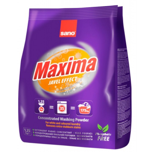 Пральний порошок Sano Maxima Javel Effect 1.25 кг (7290000288109)