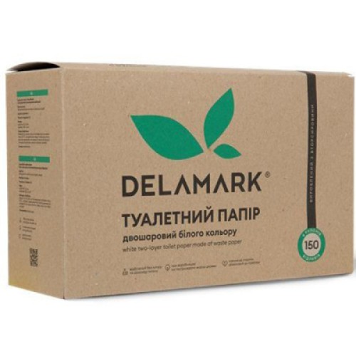 Туалетний папір DeLaMark 2 шари 150 відривів 6 рулонів (4820152331045)