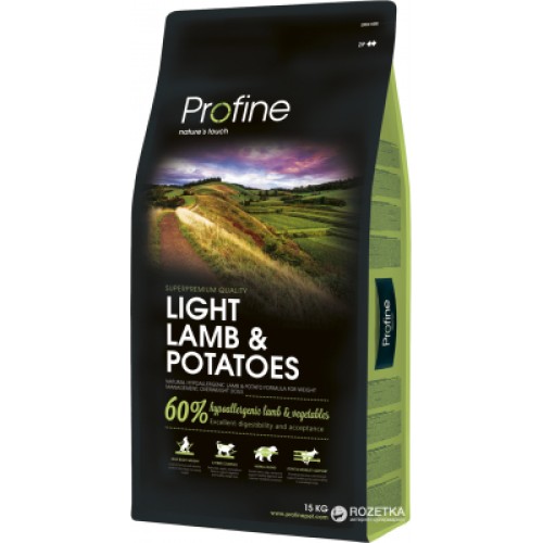 Сухий корм для собак Profine Light Lamb з ягням і картоплею 15 кг (8595602517558)