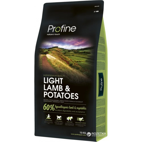 Сухий корм для собак Profine Light Lamb з ягням і картоплею 15 кг (8595602517558)