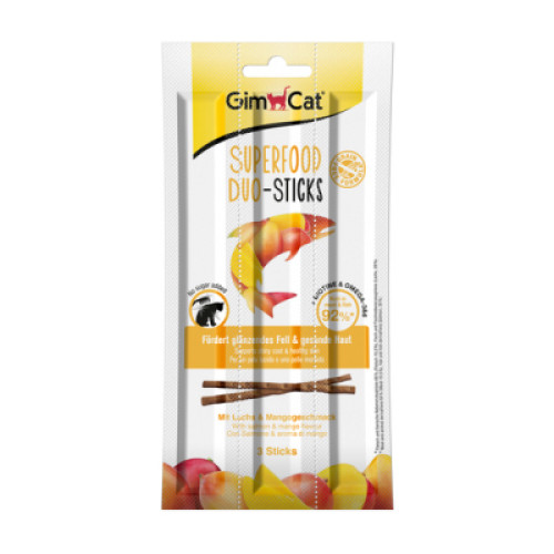 Ласощі для котів GimCat Superfood Duo Лосось і манго 3 шт (4002064420554)