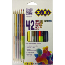 Олівці кольорові ZiBi тригранні 42 кольори (ZB.2443)