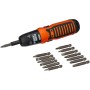 Викрутка Black&Decker з бітами PH1, PZ2, SL8, Tx20, SQ1, PZ2, SQ3, L = 50 мм, 19 шт, блістер (A7073)