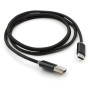 Дата кабель USB 2.0 AM to Type-C 1m LED black Vinga (VCPDCTCLED1BK)