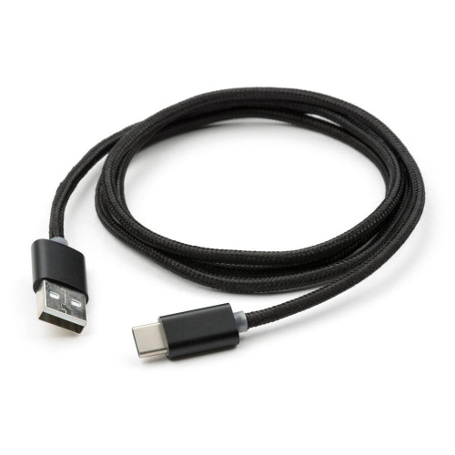 Дата кабель USB 2.0 AM to Type-C 1m LED black Vinga (VCPDCTCLED1BK)