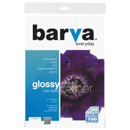 Папір Barva A4 Everyday Glossy180г 100с (IP-CE180-283)