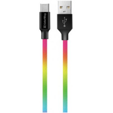 Дата кабель USB 2.0 AM to Type-C 1.0m multicolor ColorWay (CW-CBUC018-MC)