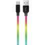 Дата кабель USB 2.0 AM to Type-C 1.0m multicolor ColorWay (CW-CBUC018-MC)