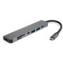 Концентратор Vinga Type-C to 4K HDMI+2*USB3.0+SD+TF+2*PD aluminium (VCPHTC7AL)