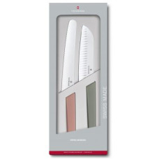 Набір ножів Victorinox Swiss Modern Santoku + Хлібний Black (6.9096.22G)