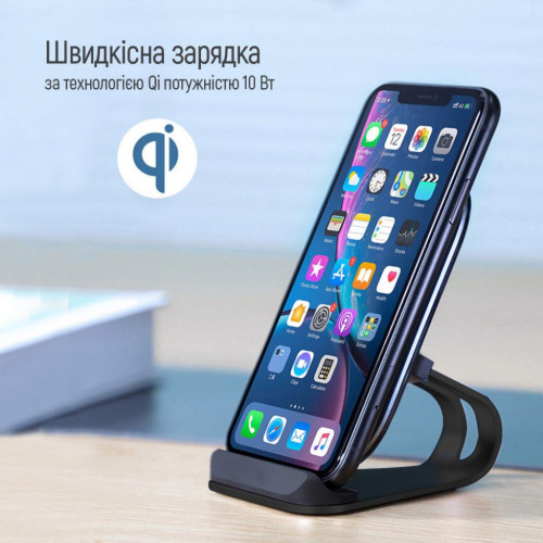 Зарядний пристрій ColorWay Wireless Stand 10W Blue (CW-CHW30Q-BL)