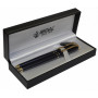 Ручка пір'яна Regal набір перо + ролер в подарунковому футлярі Перлинно-чорний (R12216.L.RF)