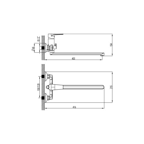 Змішувач Corso DF-2C240C (9632210)