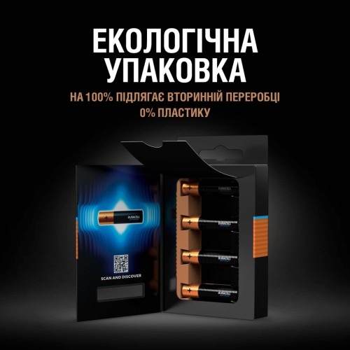 Батарейка Duracell Optimum AAA лужні 4 шт. в упаковці (5015596)