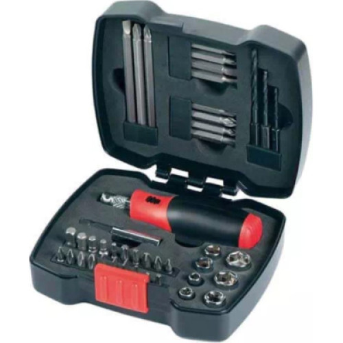 Викрутка Black&Decker з бітами PZ1, PH2 x2, SL6, T30, Hx3, L = 25, 50 мм, 43 шт, кейс (A7175)