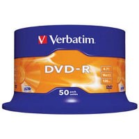 Диск DVD Verbatim 4.7Gb 16X CakeBox 50шт (43548)