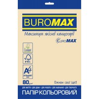 Папір Buromax А4, 80g, PASTEL cream, 20sh, EUROMAX (BM.2721220E-49)