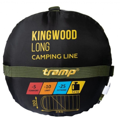 Спальний мішок Tramp Kingwood Long Olive/Grey L (TRS-053L-L)