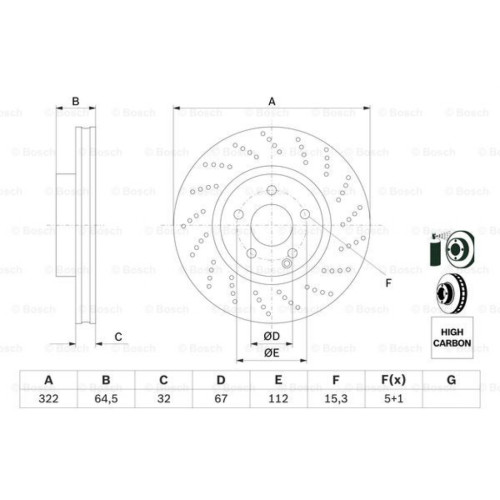 Гальмівний диск Bosch 0 986 479 408