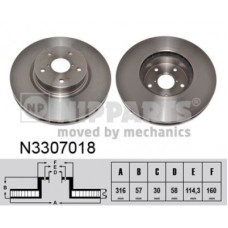 Гальмівний диск Nipparts N3307018