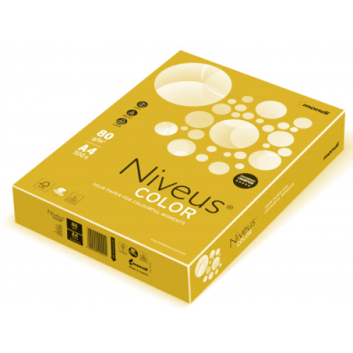 Папір Mondi Niveus COLOR intensive Yellow A4, 80g, 500sh (A4.80.NVI.CY39.500)